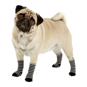 Flamingo Socks Sockies 4бр. Black & Grey – комплект чорапи за домашни любимци, 4 броя, черно и сиво